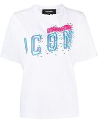 DSquared² - Logo-print Cotton-jersey T-shirt - Lyst