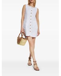 Posse Ellen Linen Mini Dress in Red | Lyst