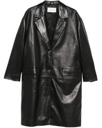 Magda Butrym - Leather Button-Fastening Coat - Lyst