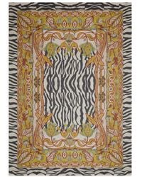 Pierre Louis Mascia - Hawnbci Zebra-Pattern-Trim Scarf - Lyst