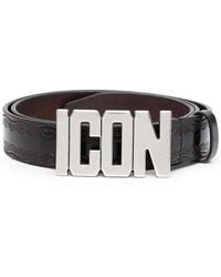 DSquared² - Logo-Plaque Buckle Belt - Lyst