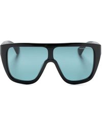 Alexander McQueen - Skull-detailed Tinted Shield Sunglasses - Lyst
