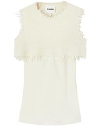 Jil Sander - Top Con Diseño A Capas - Lyst