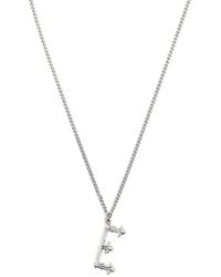 Emanuele Bicocchi - Alphabet Pendant E Sterling Necklace - Lyst