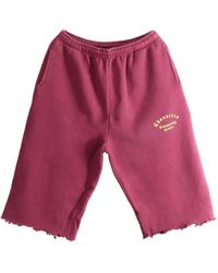 Willy Chavarria - Logo-Print Frayed-Edge Track Shorts - Lyst
