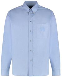 Fendi - Camicia Con Logo Ricamato E Tasca - Lyst