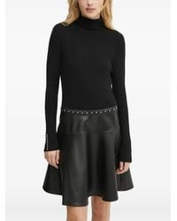 Morgan - Pearl-Button Mini Dress - Lyst