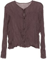 Issey Miyake - Pleated Button-Fastening Blouse - Lyst