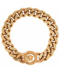 Versace - -tone Medusa Curb Chain Bracelet - Lyst