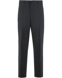 BOSS - Virgin-Wool Straight-Leg Trousers - Lyst