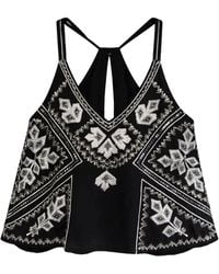 PAHIESA FORMENTERA - Bead-Embellished Embroidered Top - Lyst