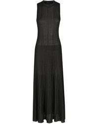 FEDERICA TOSI - Robe Longue Sans Manches À Design Côtelé - Lyst
