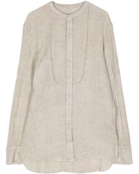 Masnada - Linen Longline Shirt - Lyst