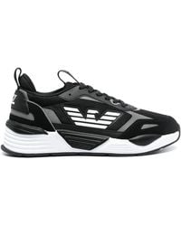 EA7 - Eagle Logo Low-Top Sneakers - Lyst