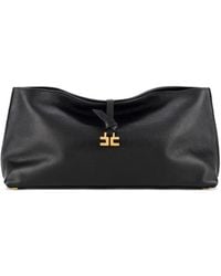 Elisabetta Franchi - Boulevard Leather Clutch Bag - Lyst