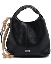 Bimba Y Lola - Knot Drawstring Leather Bucket Bag - Lyst