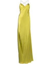 Michelle Mason - V-neck Silk Dress - Lyst