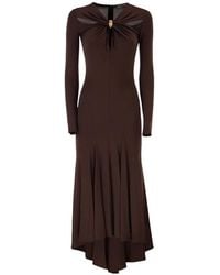 Elisabetta Franchi - Jurk Met Uitgesneden Details En Lange Mouwen - Lyst