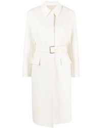 Brunello Cucinelli - Single-Breasted Belted Coat - Lyst