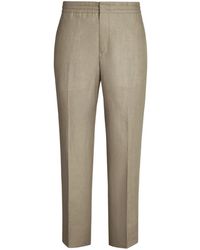 Zegna - Oasi Tapered-leg Linen Trousers - Lyst