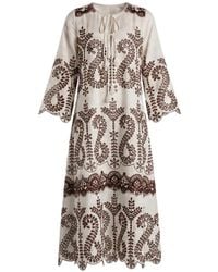 CHRISTY LYNN - Norah Embroidered Midi Dress - Lyst