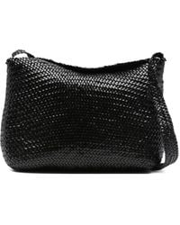 Dragon Diffusion - Santa Marta Geweven Leren Schoudertas - Lyst