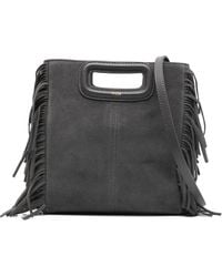 Maje - M Fringed Suede Cross Body Bag - Lyst