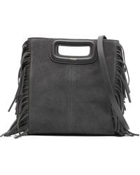 Maje - M Fringed Suede Cross Body Bag - Lyst