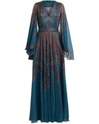 Etro - Long Dress With Paisley Print - Lyst