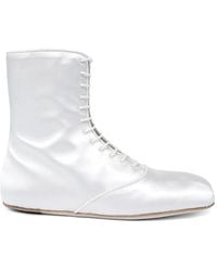 Ann Demeulemeester - Monil Lace-Up Satin Boots - Lyst