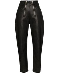 Stella McCartney Брюки Из Искусственной Кожи С Двумя Молниями - Черный