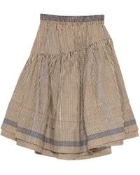 STORY mfg. - Check-Pattern Skirt - Lyst