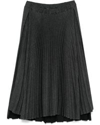 Plan C - Plissé Midi Skirt - Lyst