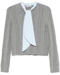 Maje - Removable Poplin Collar Sweater - Lyst