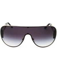 Versace - Medusa-Embellishment Shield-Frame Sunglasses - Lyst