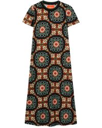 La DoubleJ - Abito Midi Sporty Swing A Maniche Corte - Lyst