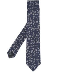 Gieves & Hawkes Cravatta ricamata - Blu