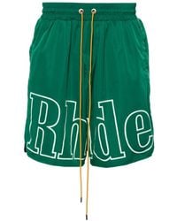 Rhude - Logo-print Track Shorts - Men's - Polyester/nylon - Lyst