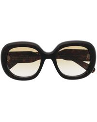Chloé - Logo-print Oversized-frame Sunglasses - Lyst