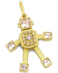 Van Robot - Mini Sogno Robot Diamond And Morganite Pendant - Lyst