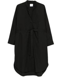 Nude - Belted Curved-Hem Midi Dress - Lyst