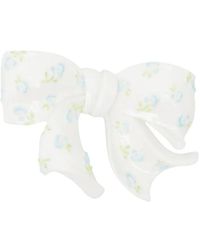 ShuShu/Tong - Floral-Print Embossed Bow Hair Clip - Lyst