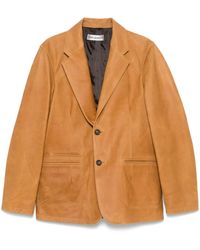 Our Legacy - Single-Breasted Leather Blazer - Lyst