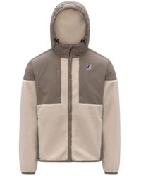 K-Way - Hooded Fleece Jacket - Lyst