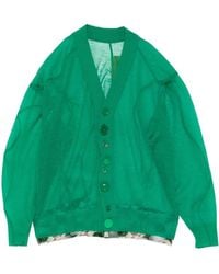 Undercover - Sheer Panelled Cardigan - Lyst