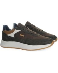 Harmont & Blaine - Logo-Embroidered Panelled Sneakers - Lyst