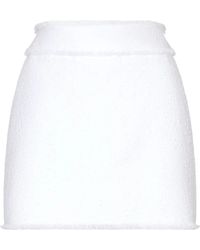 Dolce & Gabbana - Tweed Mini Skirt - Lyst