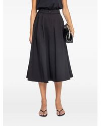 Nissa - High-Waisted Cotton Midi Skirt - Lyst