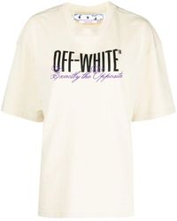 Off-White c/o Virgil Abloh - Logo-Print Short-Sleeve T-Shirt - Lyst