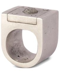 Parts Of 4 - Bague Plate Sertie De Diamants - Lyst